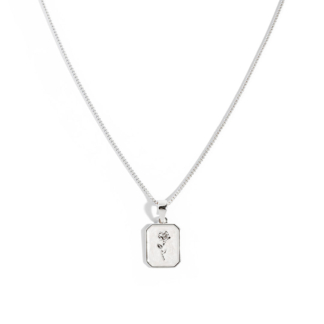 White Rose Necklace