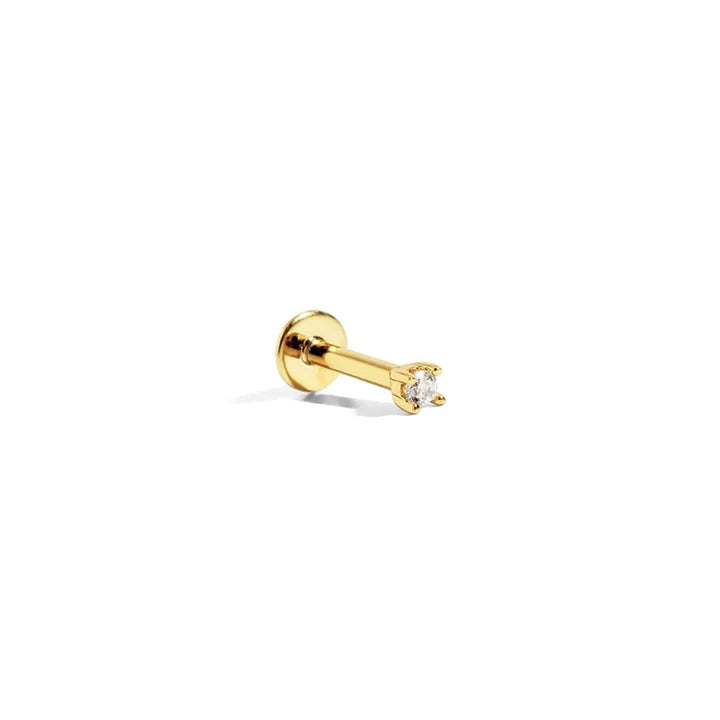 Dot 14K Gold Plated Flatback Stud