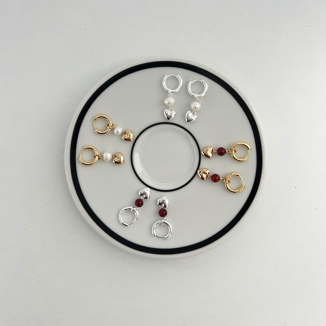 Nina Burgundy Earrings