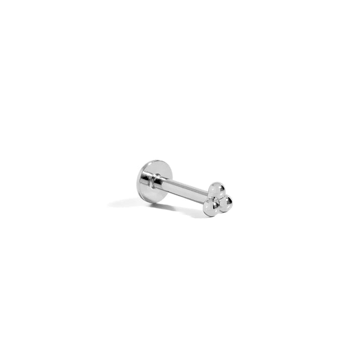 Bubbles 925 Sterling Silver Flatback Piercing Stud