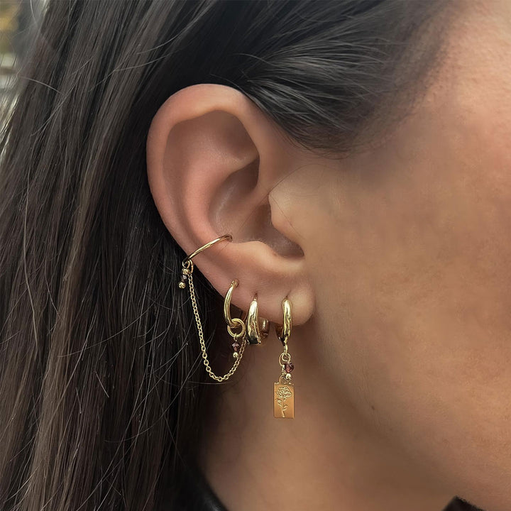 Burgundy Earrings Set