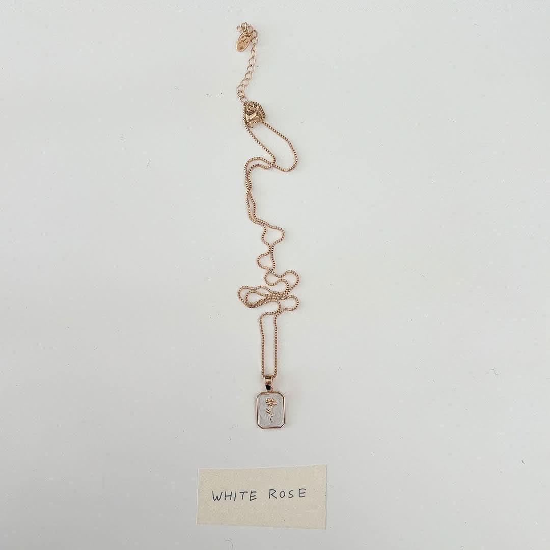 White Rose Necklace