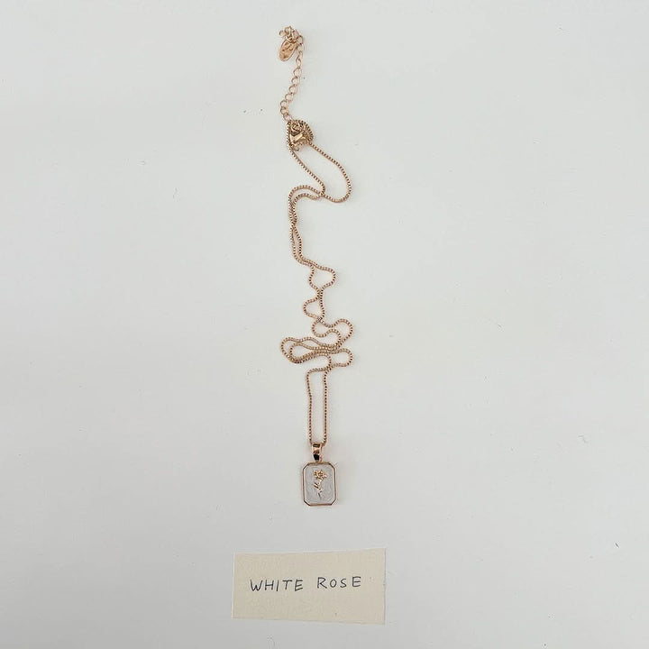 White Rose Necklace
