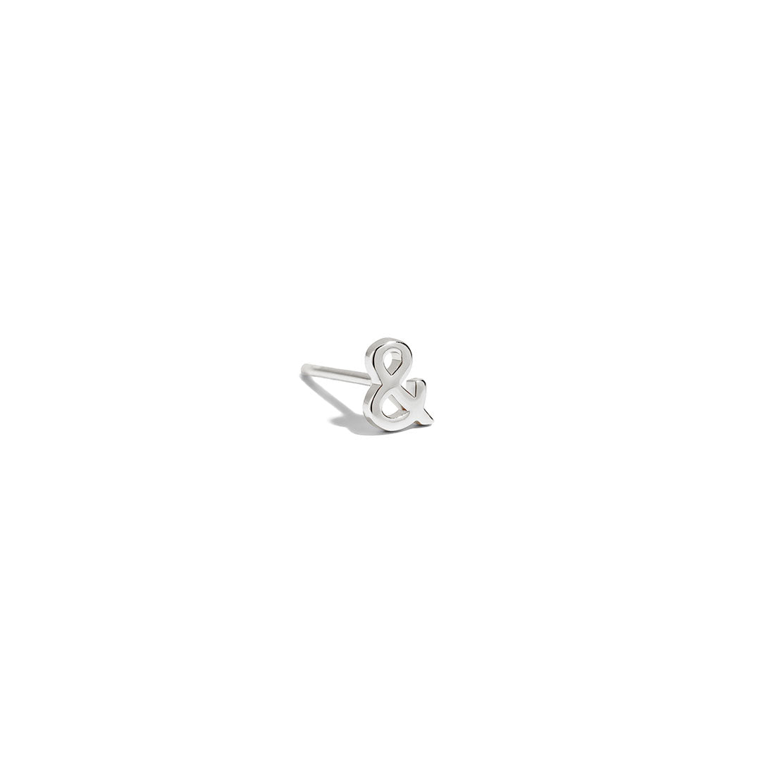 Ampersand Stud Earring