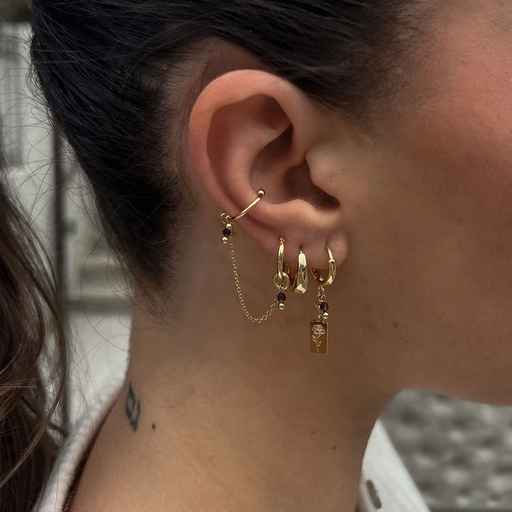 Burgundy Earrings Set