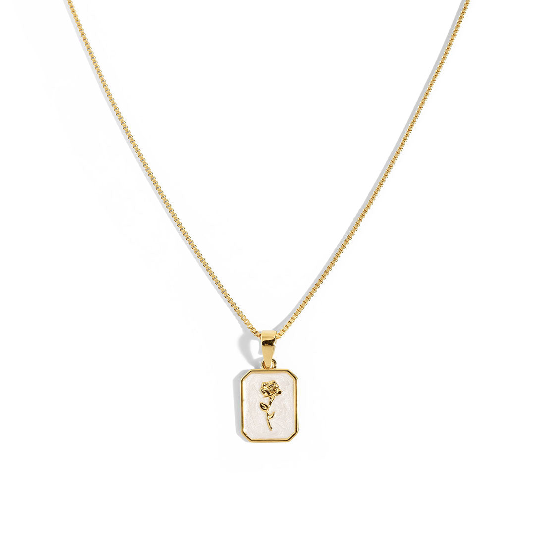 White Rose Necklace