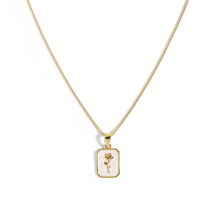 White Rose Necklace