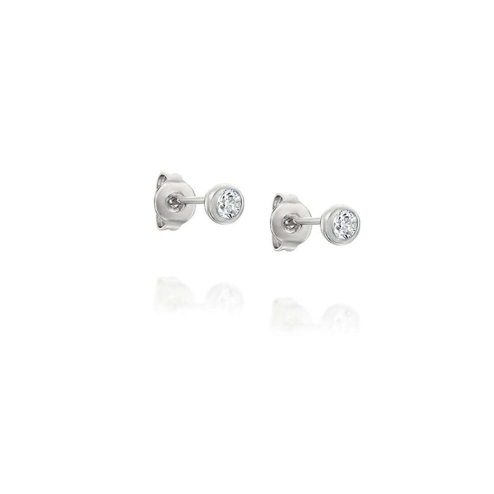 Chris Earrings - classic round crystal studs with a delicate sparkle for everyday glam.