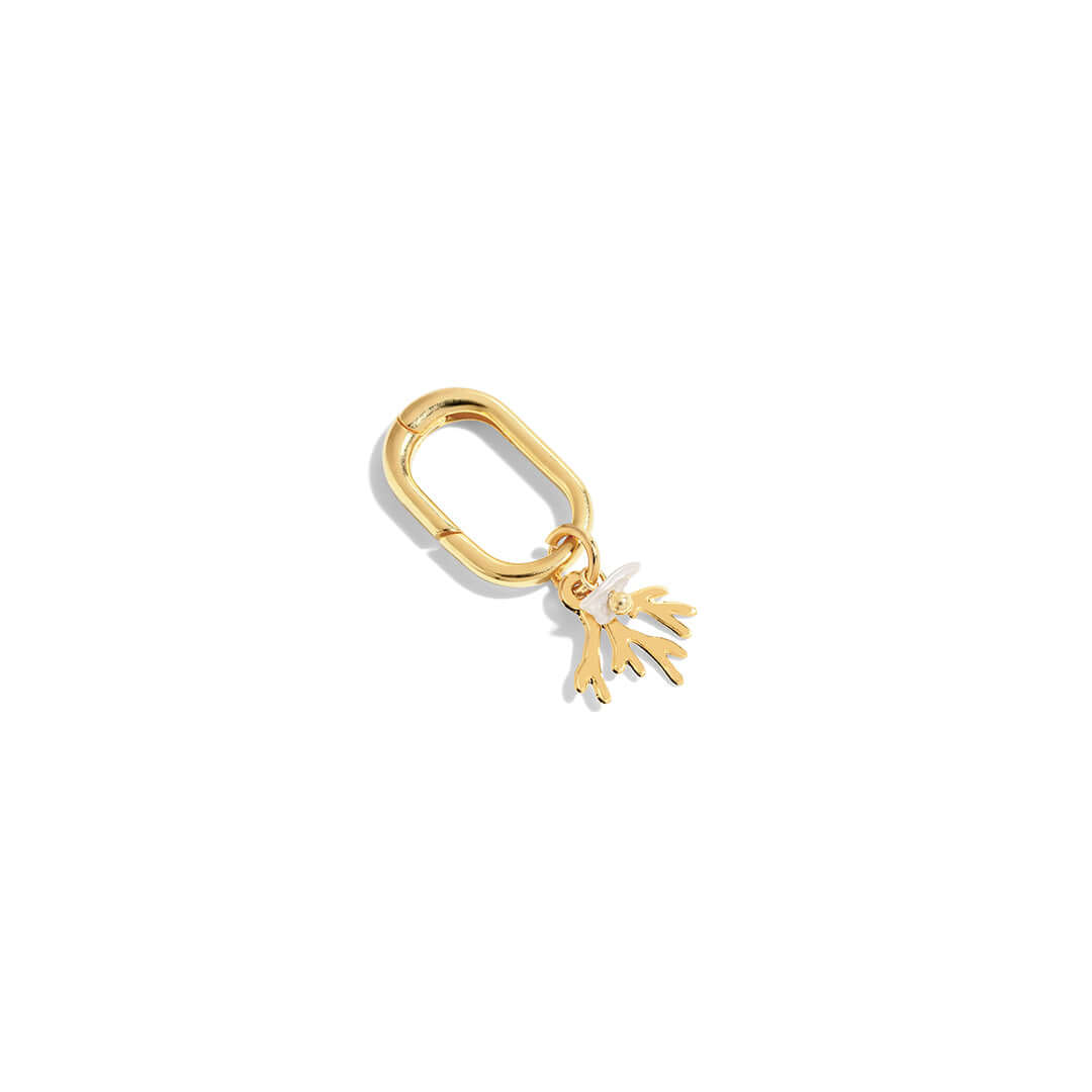 Coral Charm gold accessory featuring a delicate hand design, perfect for adding a personal touch to your items.