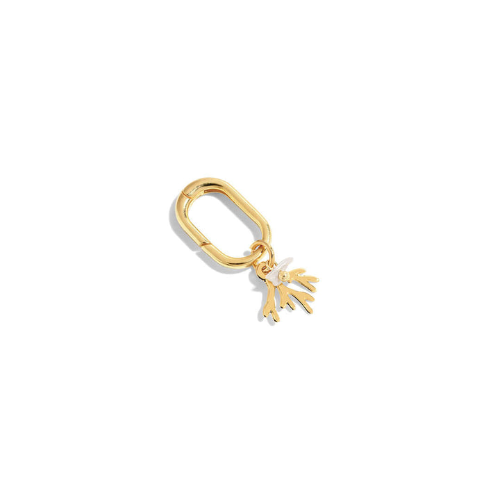 Coral Charm gold accessory featuring a delicate hand design, perfect for adding a personal touch to your items.