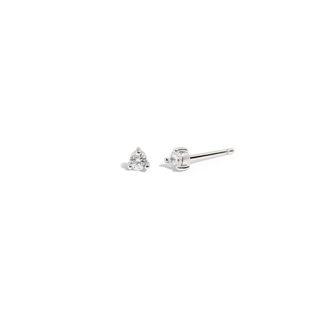 Crystal Dot Earrings, classic tiny studs with sparkle, perfect for stacking or wearing solo.