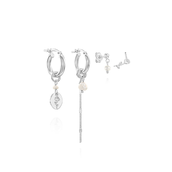 Flower Earrings Set 925 - Shani Jacobi Jewelry