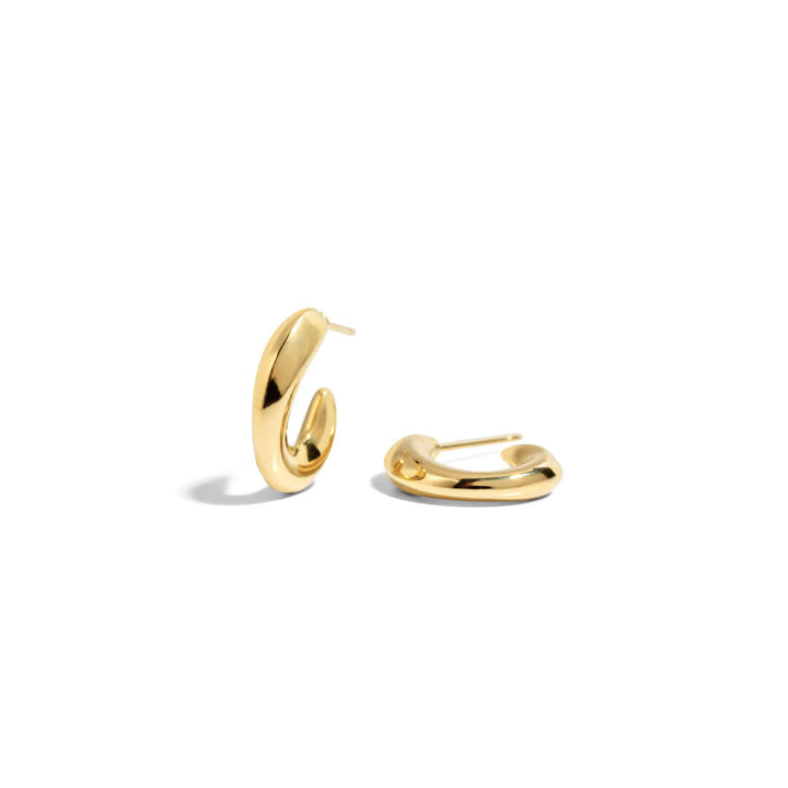 Coco Hoop Earrings in gold, featuring a dainty and minimal design, perfect for everyday wear and styling.