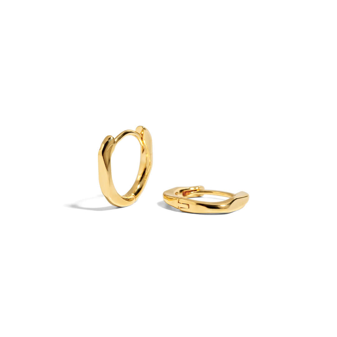 Claire Hoop Earrings - sleek gold hoops in two sizes, perfect for any occasion.