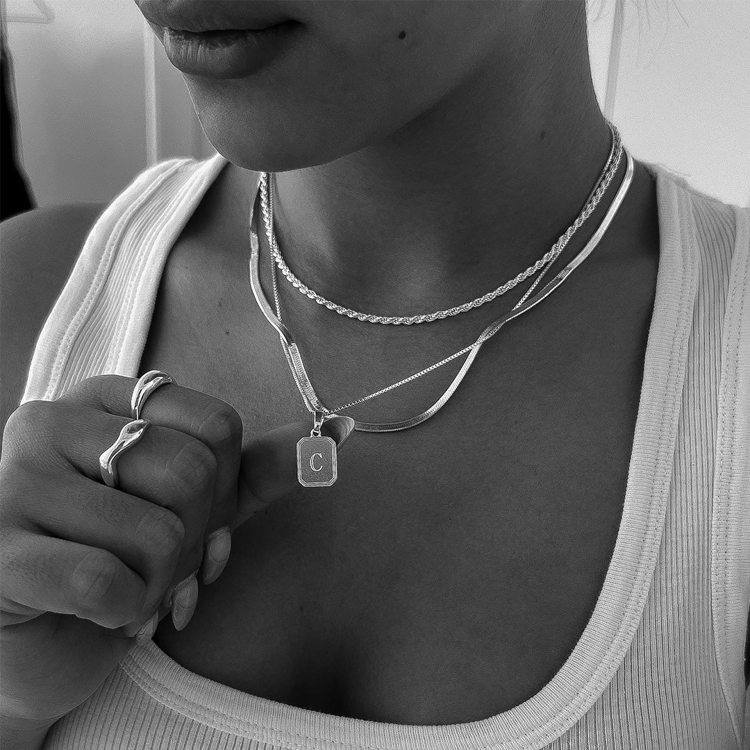 Initial Vintage Necklace 925 - Shani Jacobi Jewelry