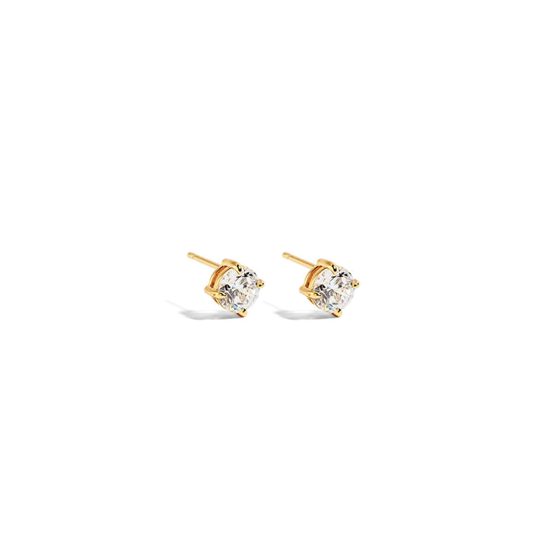 Lenny Round Crystal Earrings