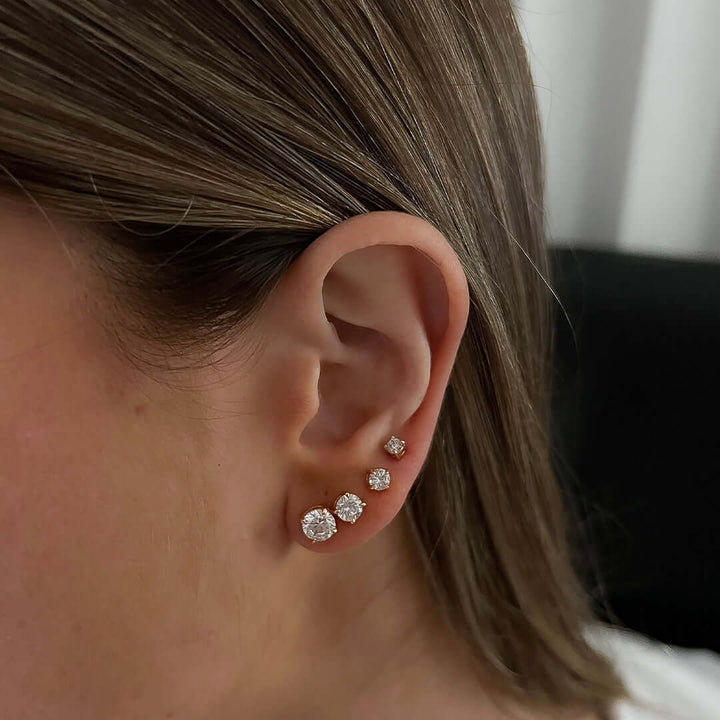 Lenny Round Crystal Earrings
