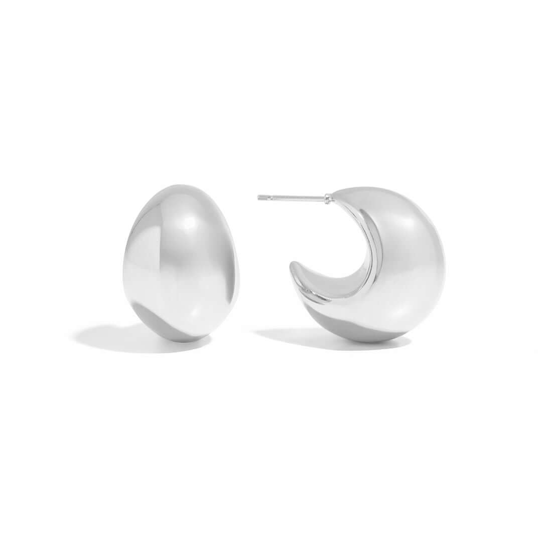 Luna Earrings are chunky shiny earrings that are bold and comfy, perfect for any outfit.