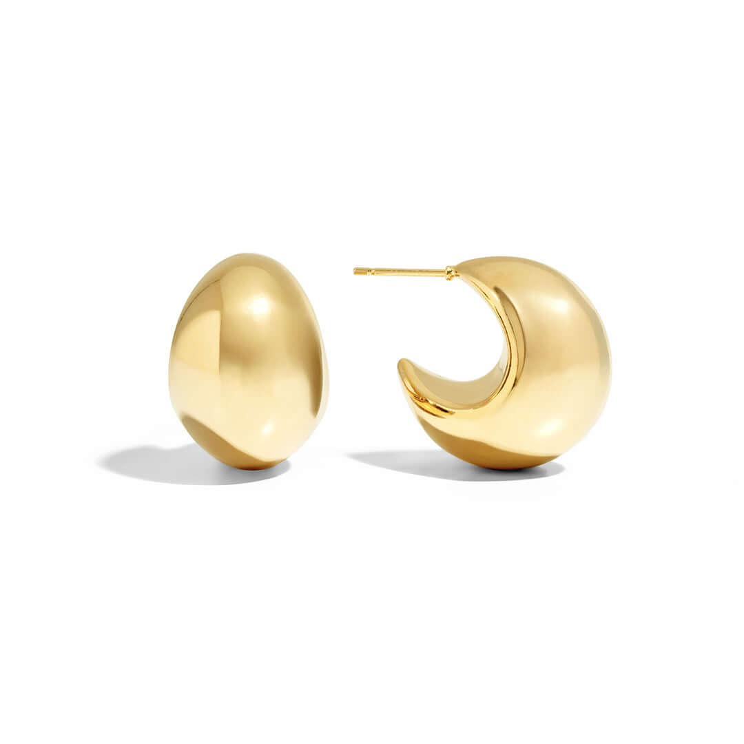 Luna Earrings with chunky shine, offering a bold yet comfy look for any outfit.