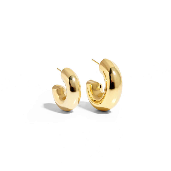 Mango Earrings are stylish gold hoop earrings that add a unique touch to any outfit.
