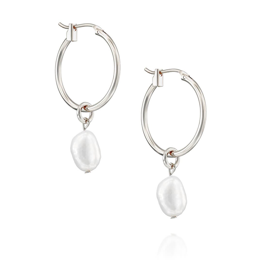 ピアス STONEHENgE 14K freshwater pearl earrings Freshwater Cultured 9-10mm Pearl 14kt Yellow Gold Stud