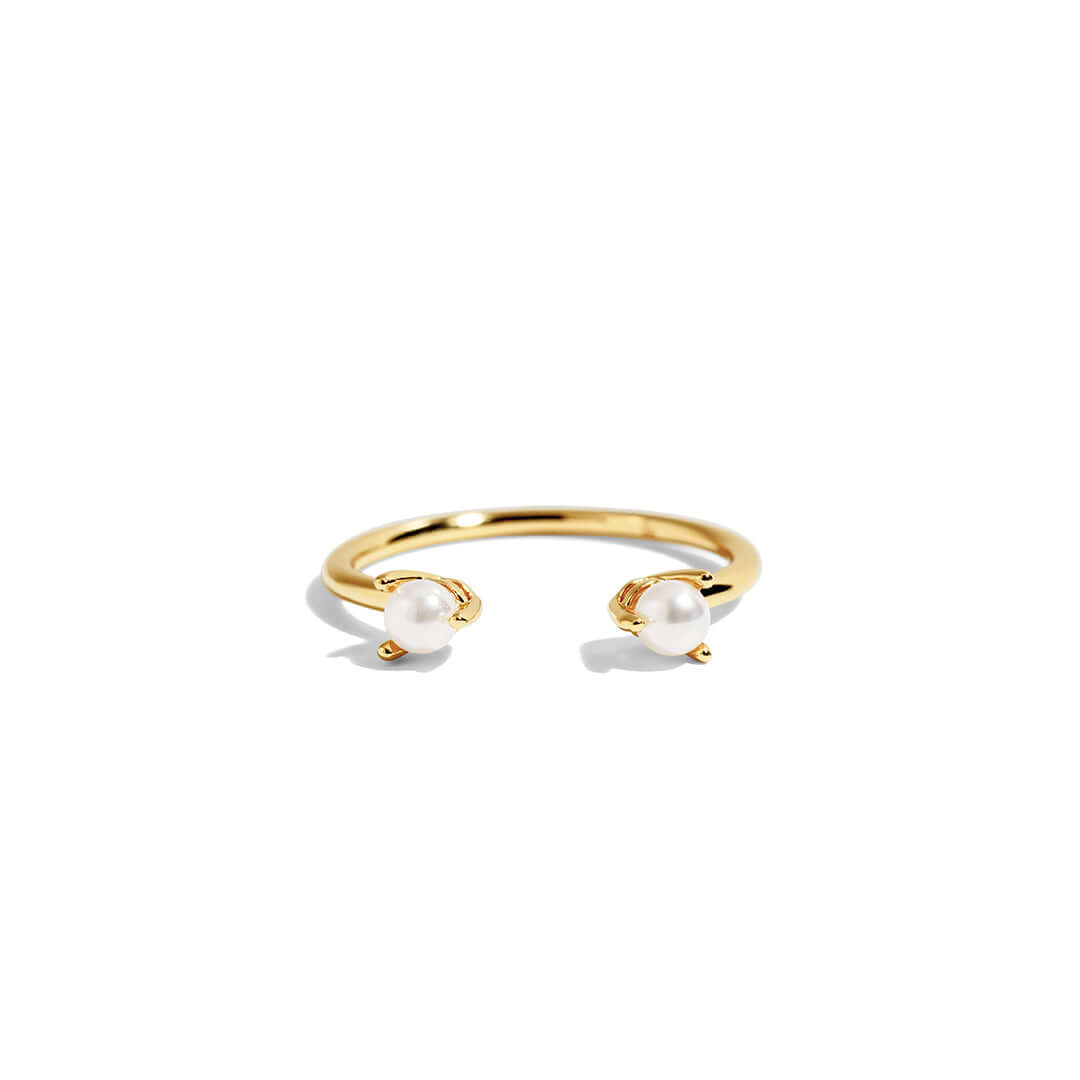 Queen Pearl Ring featuring freshwater pearls in a dainty open design for a timeless glow.