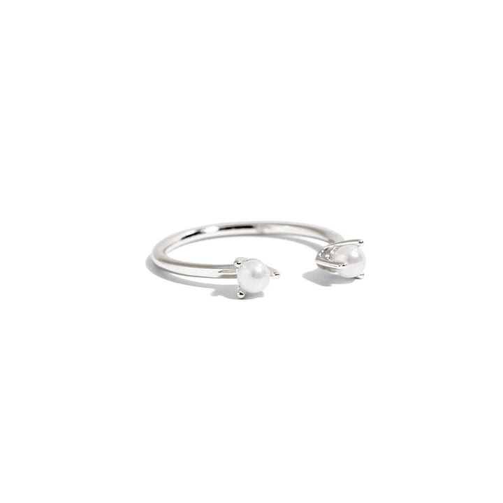 Queen Pearl Ring featuring freshwater pearls, dainty open design, and adjustable fit for effortless style.