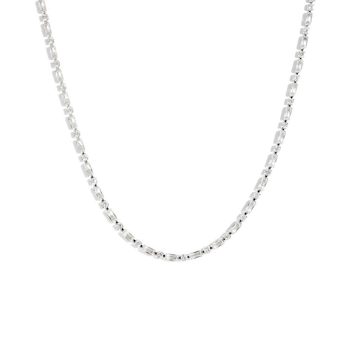 Kris Necklace by Shani Jacobi, 14K gold plated brass with crystal accents, elegant and hypoallergenic design.