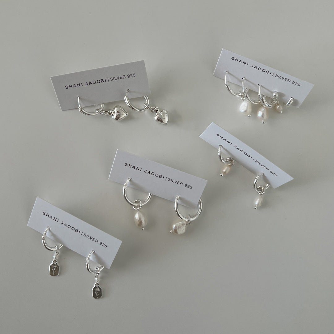 Small Pearl Earrings 925 - Shani Jacobi Jewelry