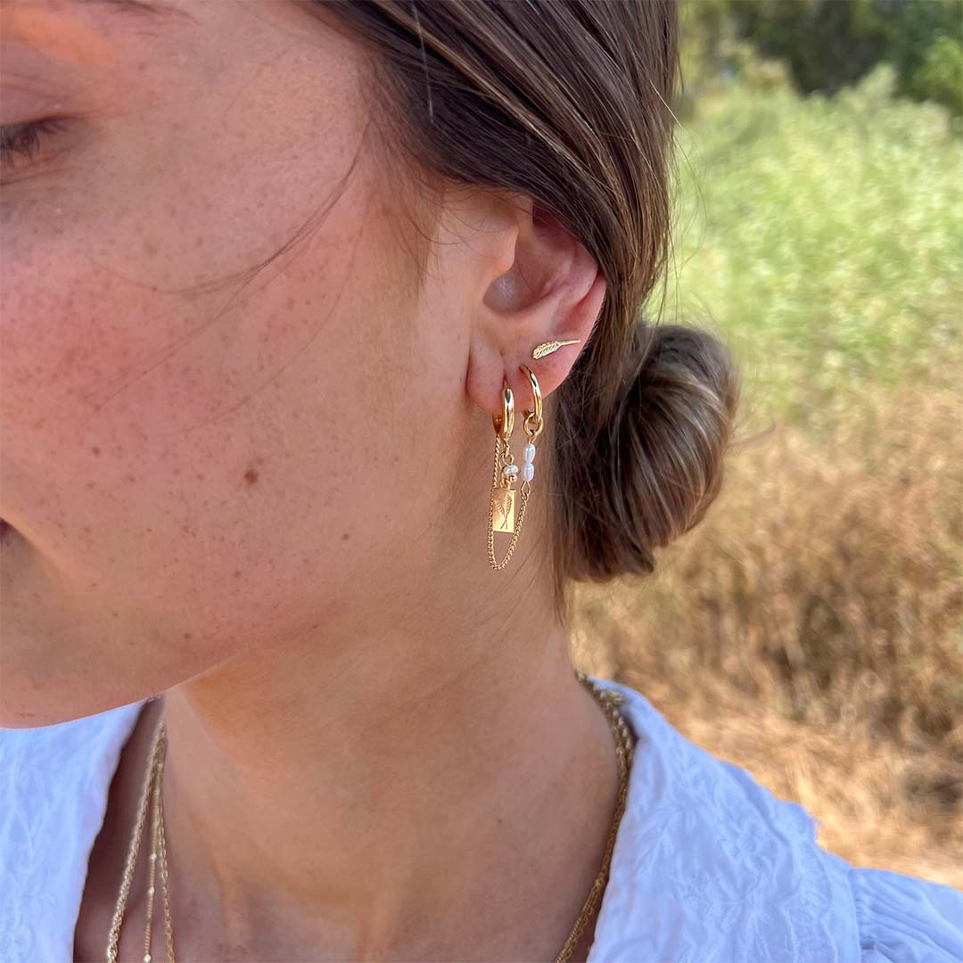 Wheat Stud Earrings - Shani Jacobi Jewelry