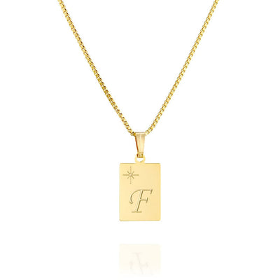 Initial Necklace - F