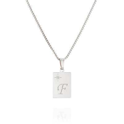 Initial Necklace - F