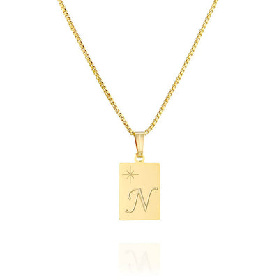 Initial Necklace - N