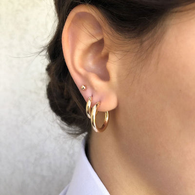 Tiny ball stud earrings